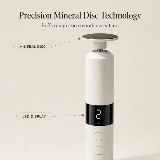 Satinwell™ – Cordless 3-Speed Electric Pedicure File with Digital Display + 50% OFF