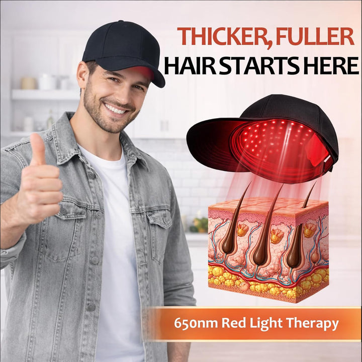 Lumora™ – 650nm Red Light Therapy Hair Growth Cap, Hands-Free &amp; Comfortable + 50% OFF