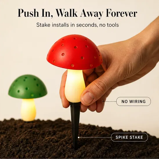 Mossglow™ – Solar-Powered Waterproof Mushroom Garden Lights + 50% OFF