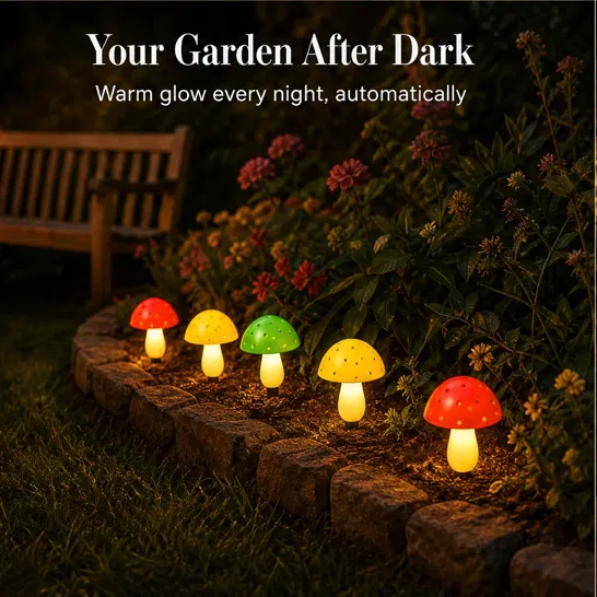 Mossglow™ – Solar-Powered Waterproof Mushroom Garden Lights + 50% OFF