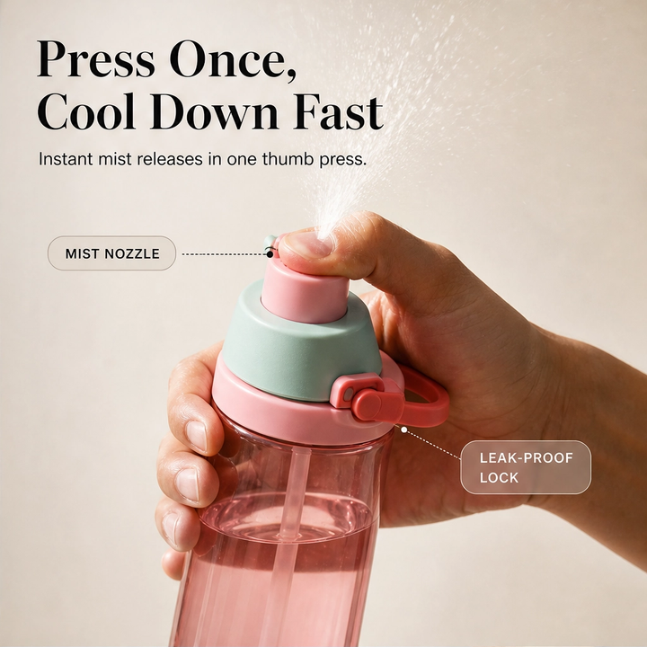 Mistara™ – 2-in-1 Cooling Mist &amp; Sip Sports Water Bottle + 50% OFF