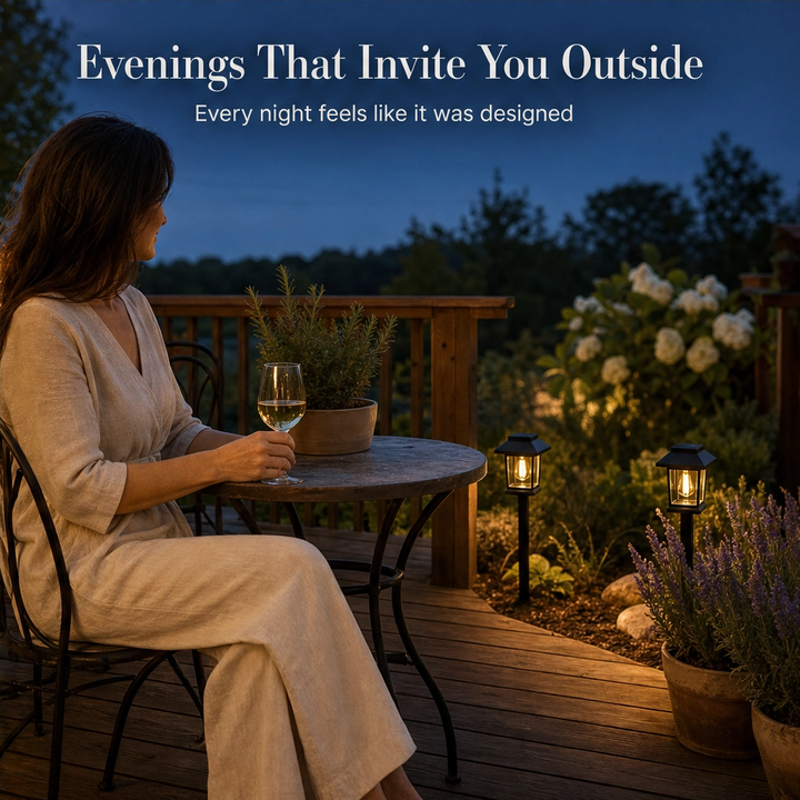 Lanthorne™ – Solar-Powered Vintage Lantern Pathway Light, Warm-Glow Filament Bulb, Weatherproof Garden Stake + 50% OFF