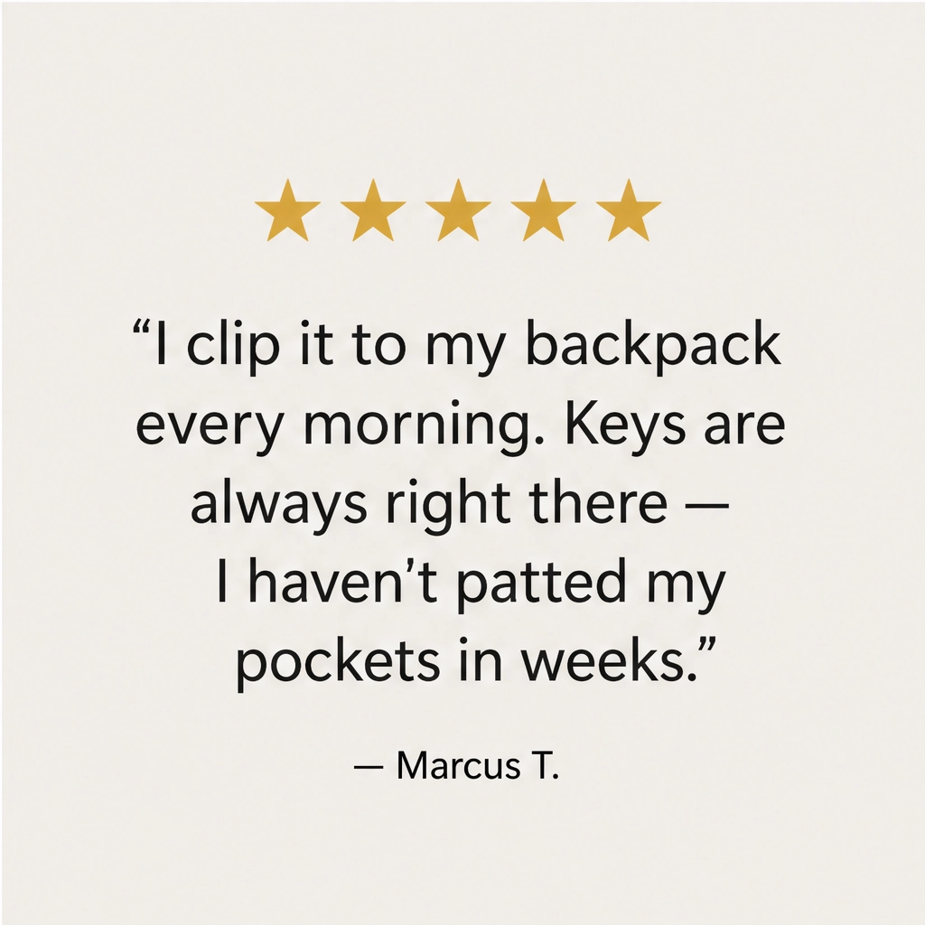 Anchorit™ – Heavy-Duty Retractable Keychain with Steel-Core Cord &amp; Carabiner + 50% OFF