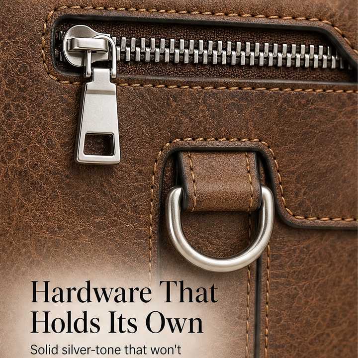 Ashford™ – Vintage Leather Crossbody Bag with Quick-Access Pockets + 50% OFF
