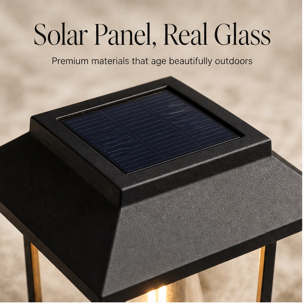 Lanthorne™ – Solar-Powered Vintage Lantern Pathway Light, Warm-Glow Filament Bulb, Weatherproof Garden Stake + 50% OFF