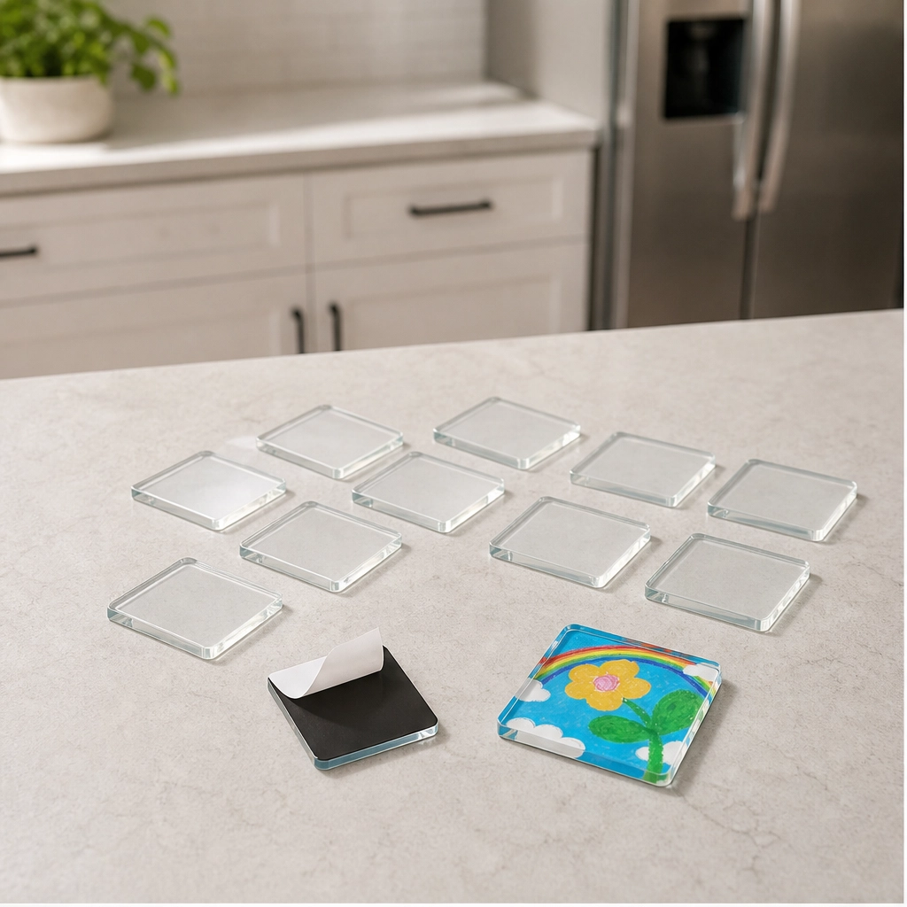 Memora™ – Clear Acrylic DIY Photo Magnets with Adhesive Backing + 50% OFF