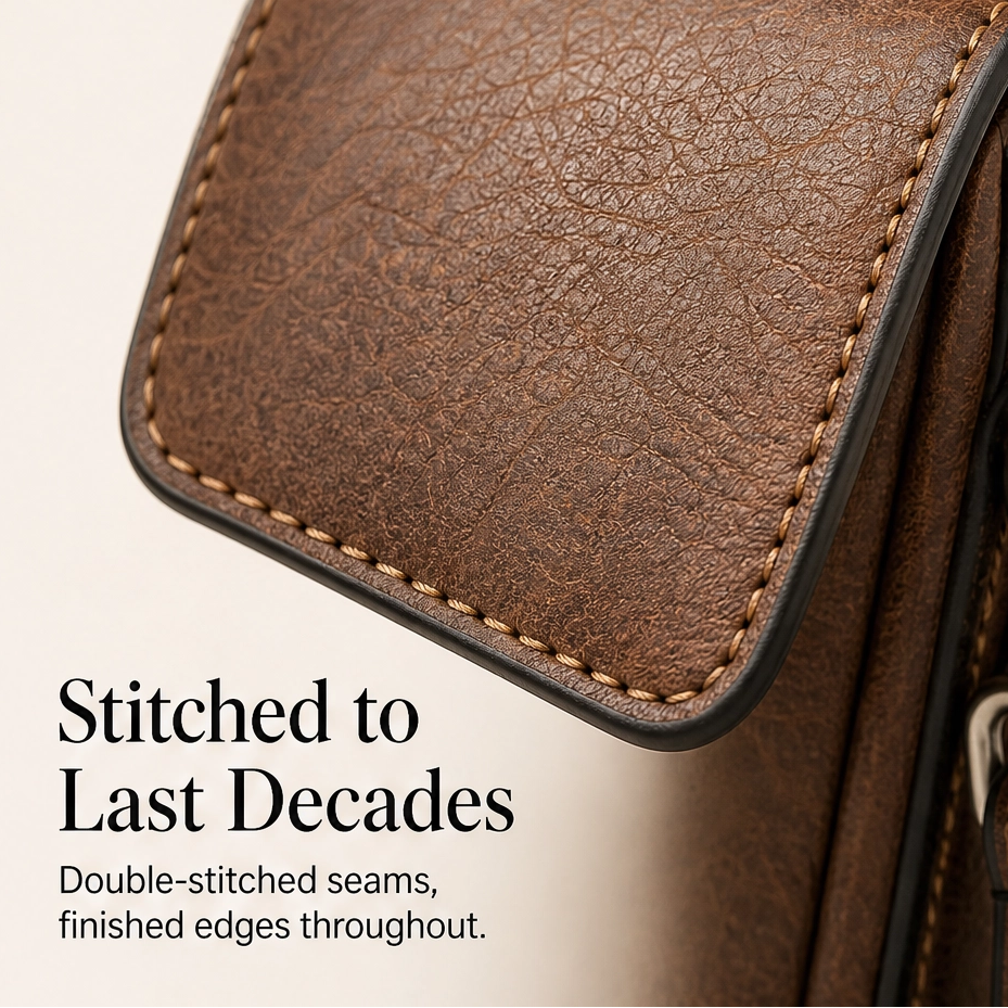 Ashford™ – Vintage Leather Crossbody Bag with Quick-Access Pockets + 50% OFF
