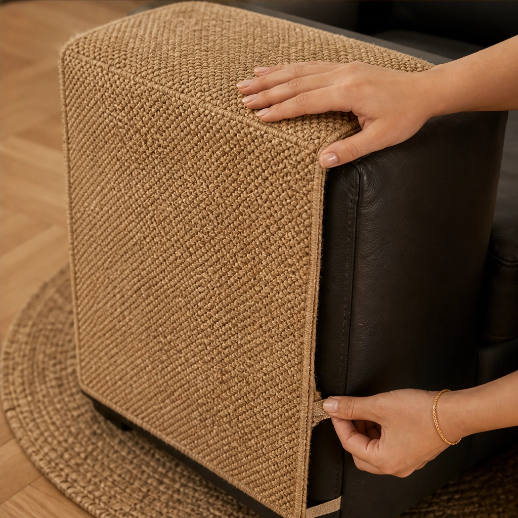 Pawden™ – Faux-Sisal Scratch-Resistant Sofa Armrest Cover for Cats + 50% OFF