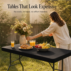 Tablure™ – Stretch Fitted Waterproof Folding Table Cover + 50% OFF