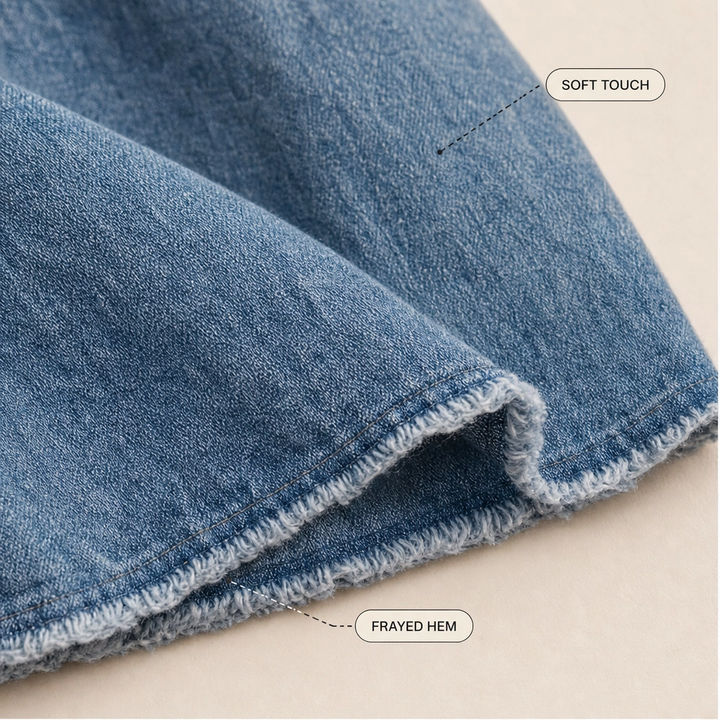 Willowdrift™ – High-Waisted Tiered A-Line Boho Denim Maxi Skirt + 50% OFF