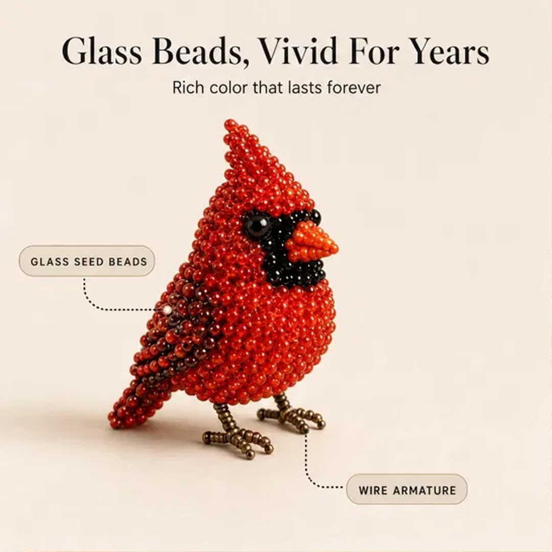 Perchcraft™ – 3D Beaded Bird DIY Kit | 4-Piece Beginner-Friendly Craft Set + 50% OFF