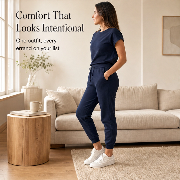Hush™ – Soft Lounge Set with Drawstring Pants &amp; Pockets + 50% OFF