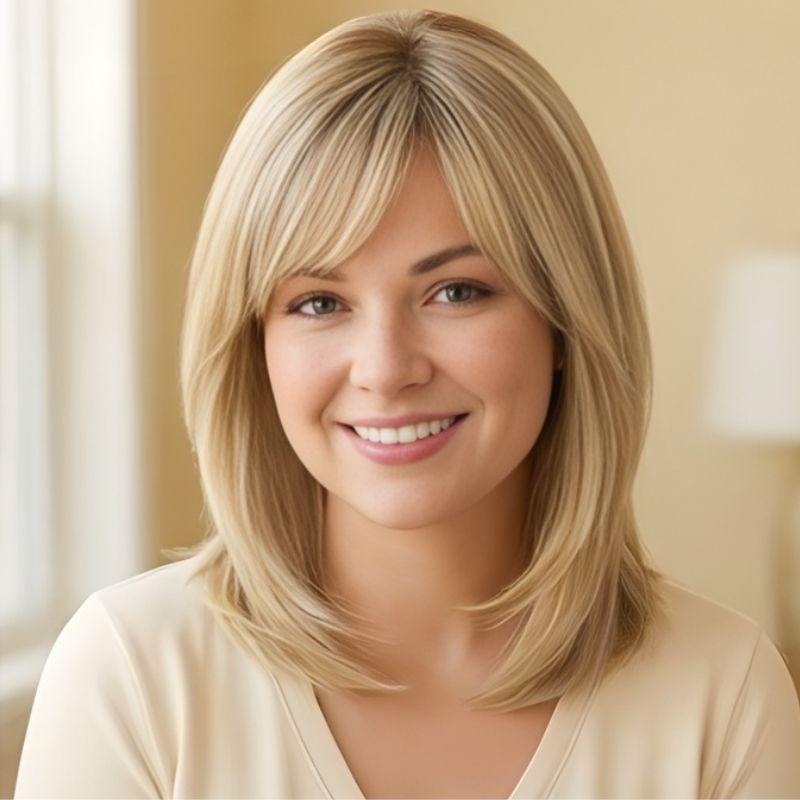 Tresselle™ – Layered Curtain Bangs Hair Topper + 50% OFF