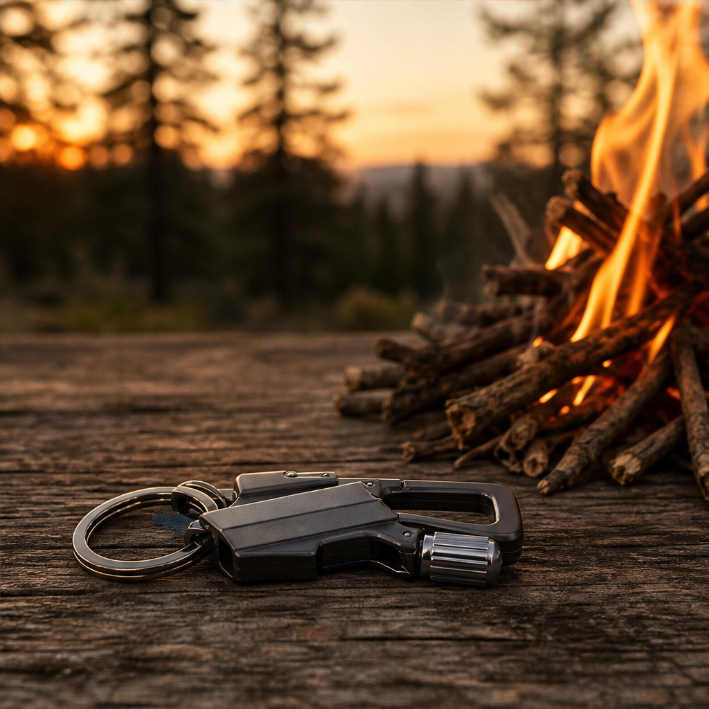 Anvil™ – Stormproof Permanent Match Keychain – Waterproof Flint Lighter with Bottle Opener &amp; Carabiner + 50% OFF