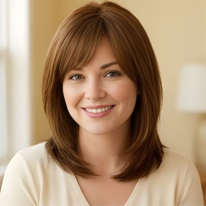 Tresselle™ – Layered Curtain Bangs Hair Topper + 50% OFF