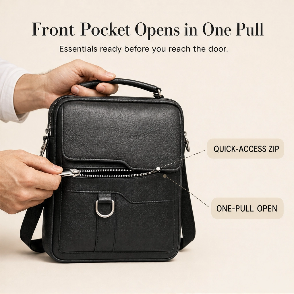 Ashford™ – Vintage Leather Crossbody Bag with Quick-Access Pockets + 50% OFF