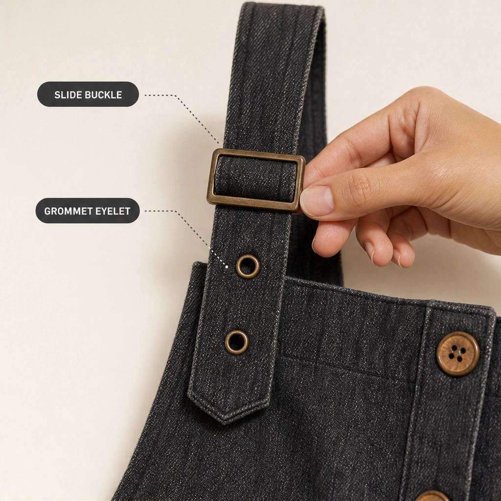 Sunvale™ – Adjustable Strap Relaxed-Fit Short Overall Romper with Pockets + 50% OFF