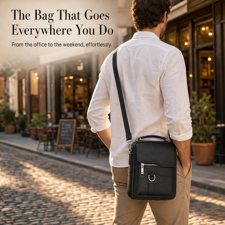 Ashford™ – Vintage Leather Crossbody Bag with Quick-Access Pockets + 50% OFF