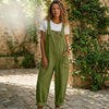 Flaxwell™ – Adjustable Strap Button-Front Women's Casual Linen Overalls + 50% OFF