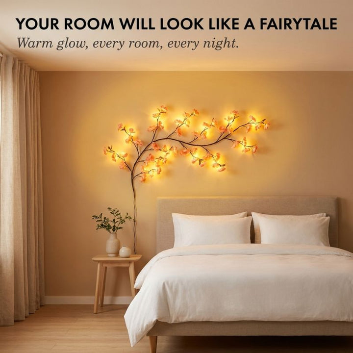 Bloomdusk™ – Bendable Cherry Blossom Vine LED Wall Light + 50% OFF