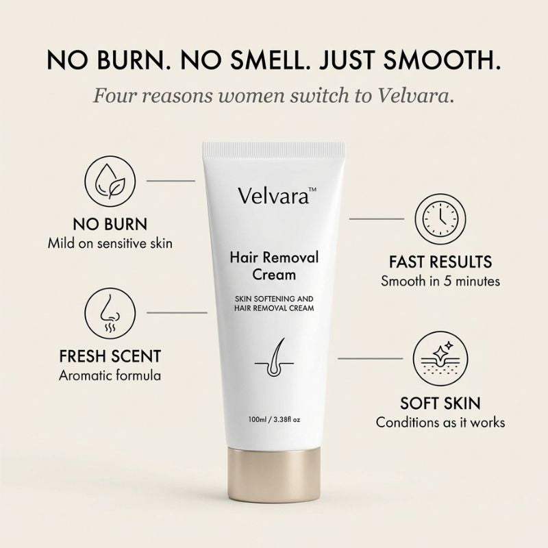 Velvara™ – Gentle Aromatic Skin-Softening Hair Removal Cream + 50% OFF