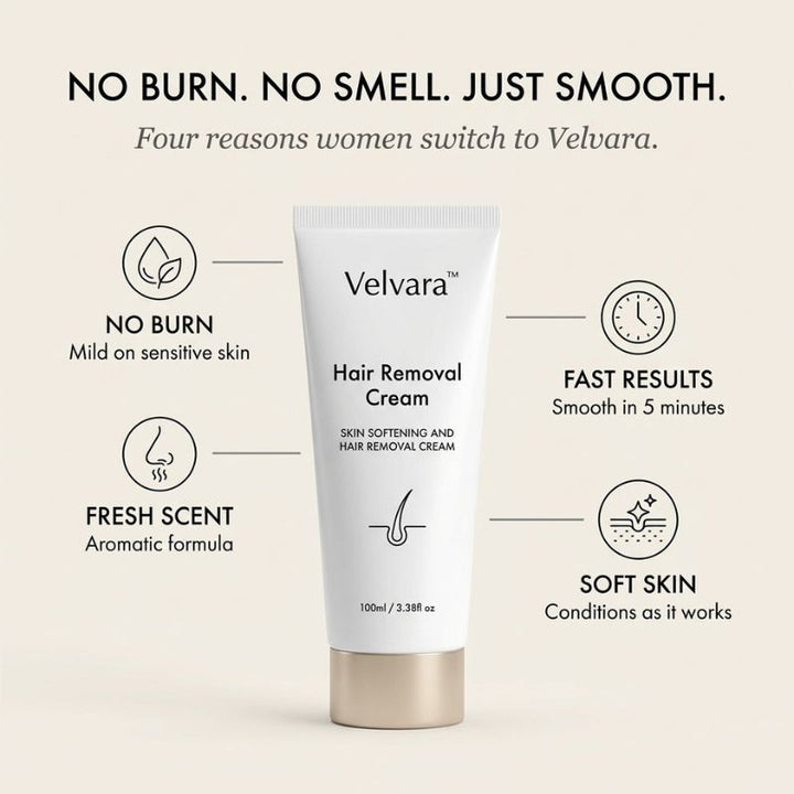Velvara™ – Gentle Aromatic Skin-Softening Hair Removal Cream + 50% OFF