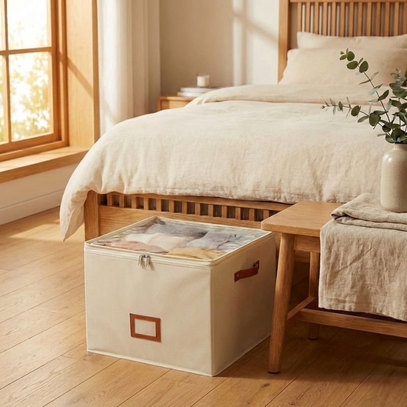Alcove™ – Foldable Shoe Storage Box with Adjustable Dividers, Dustproof Lid &amp; Handles | Holds 8-16 Pairs + 50% OFF