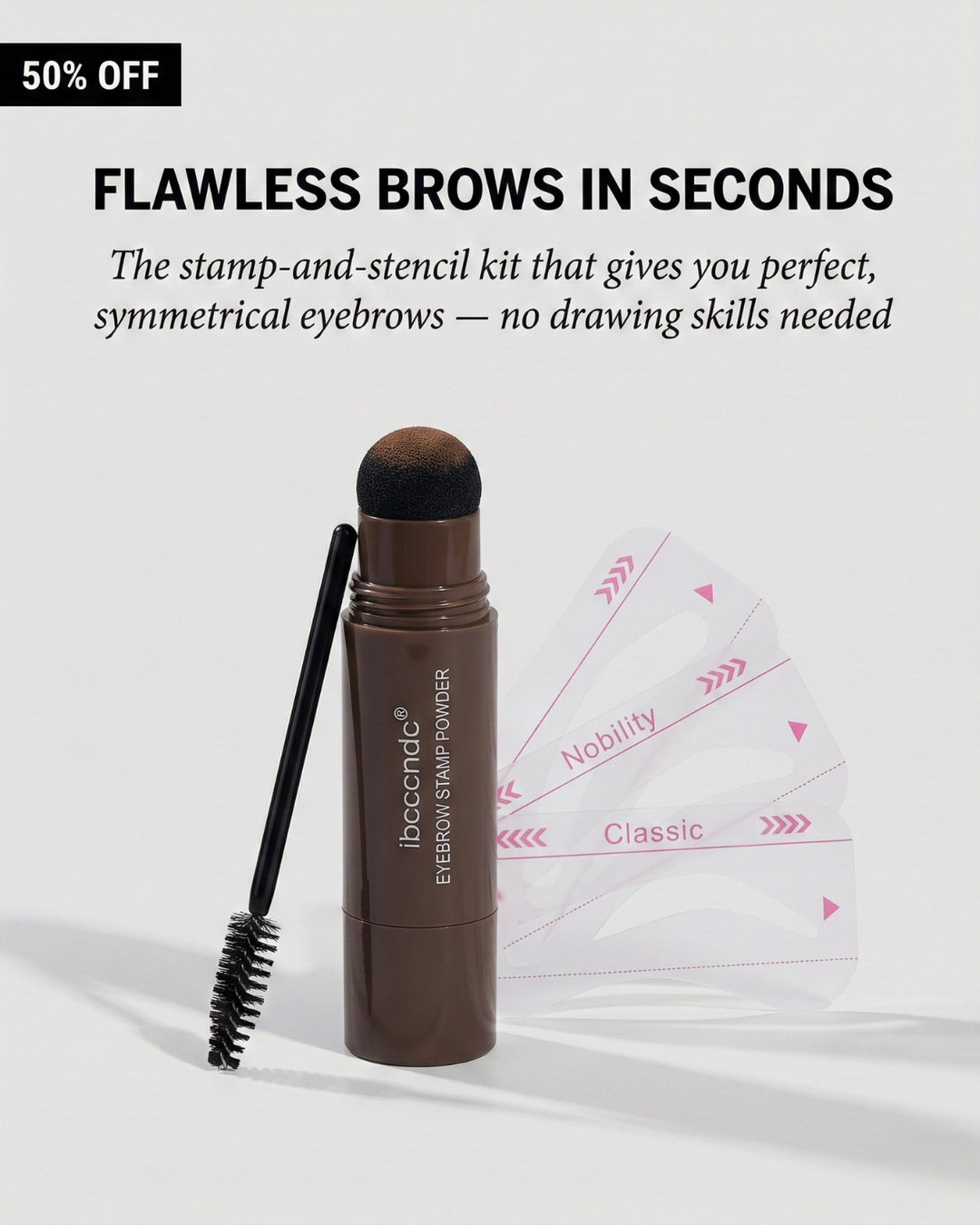 The Perfect Brow Stamp Kit - Flawless Brows in Minutes + 50% OFF