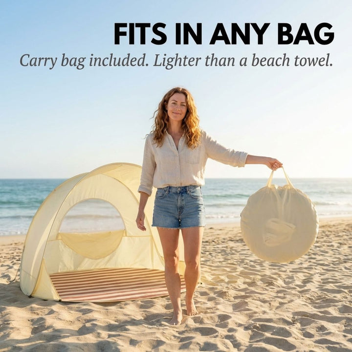Shorecove™ – Pop-Up Beach Tent with UPF 50+ Sun Protection &amp; 360° Airflow + 50% OFF