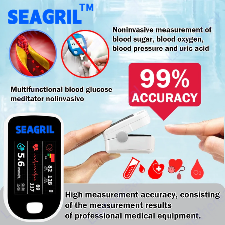 The HealthSense Glucose Monitor - 99.9% Accuracy, Zero Pain + 50% OFF