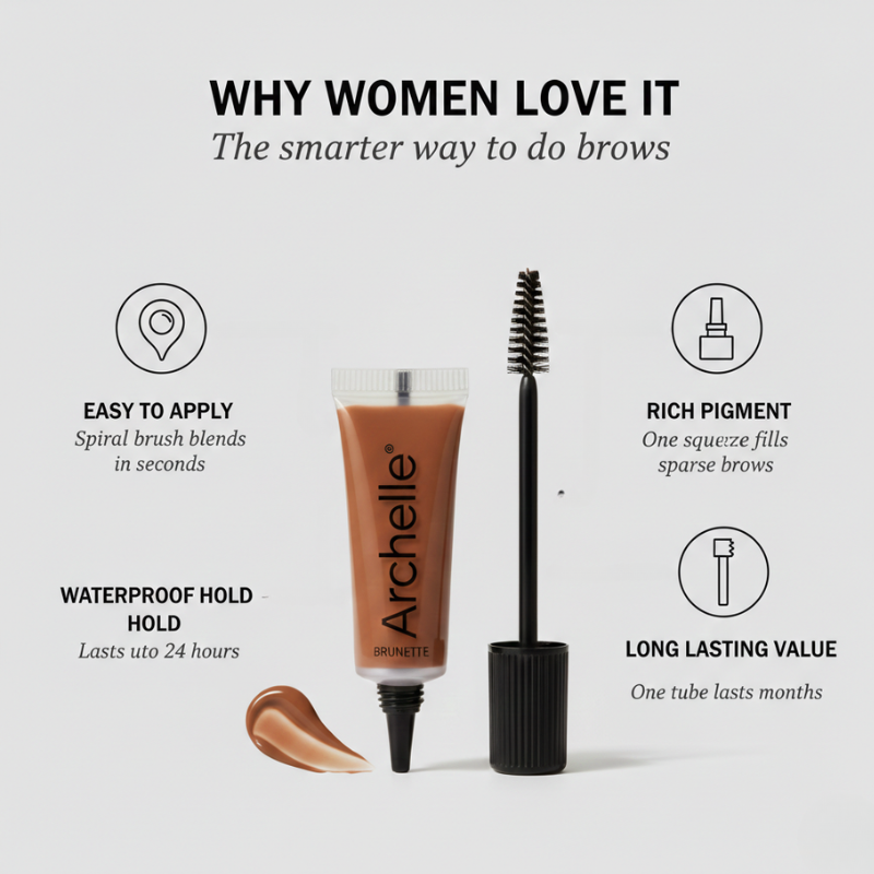 Archelle™ – Waterproof Long-Lasting Eyebrow Gel Tint with Brush + 1+1 FREE