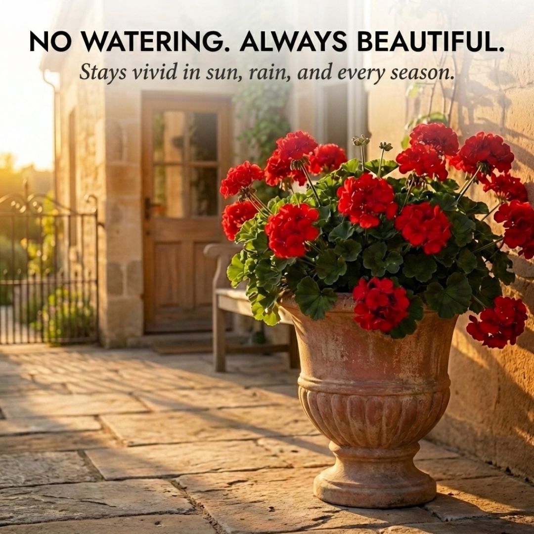 Arbora™ – UV Resistant Silk Artificial Geranium Flowers for Outdoor &amp; Indoor Decor + 50% OFF