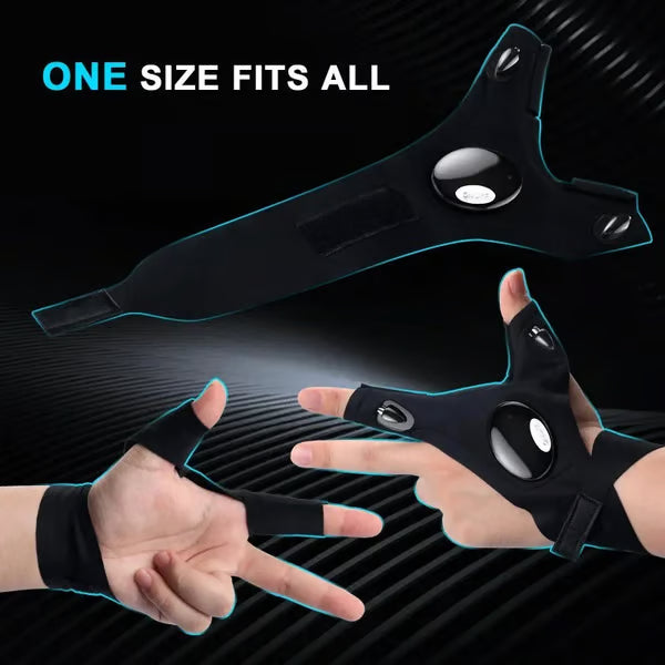 The TaskLight Work Gloves - A Third Helping Hand, No Flashlights Anymore + 50% OFF