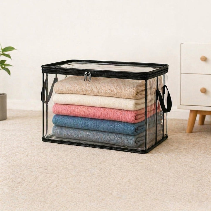 ClearNest™ – Heavy-Duty Clear Stackable Storage Bag for Clothes &amp; Moving + 50% OFF