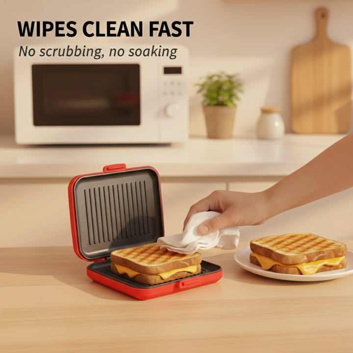 Crispwell™ – Microwave Grill &amp; Sandwich Maker for Crispy Paninis in Minutes + 50% OFF