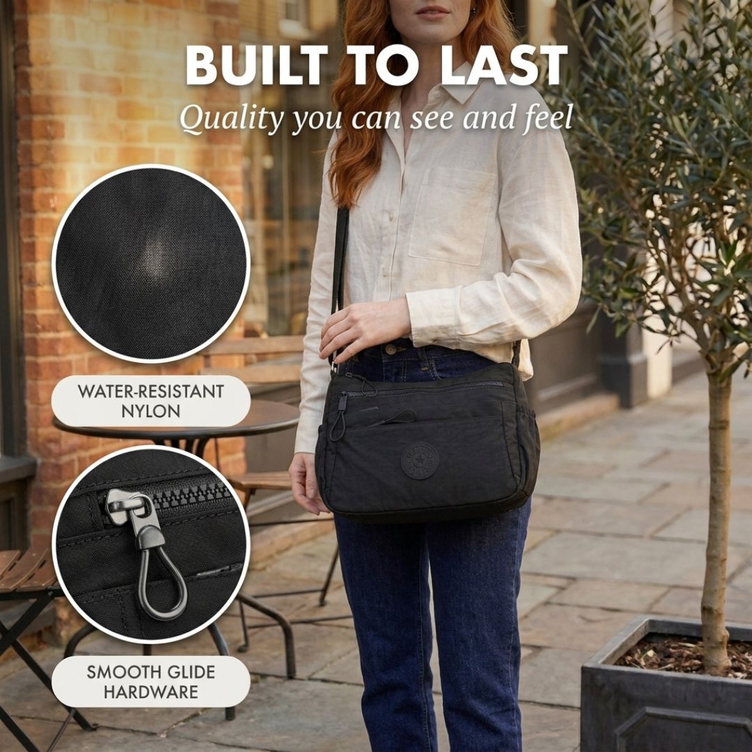 Satchell™ – Multi-Pocket Zipper Nylon Crossbody Bag for Women + 50% OFF