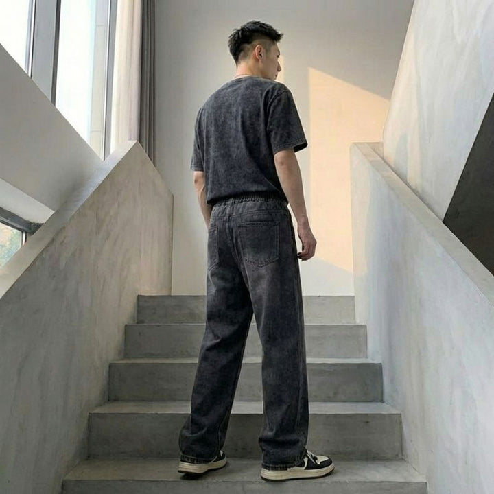 Cresvik™ – Wide-Leg Drawstring Baggy Jeans for Men + 50% OFF