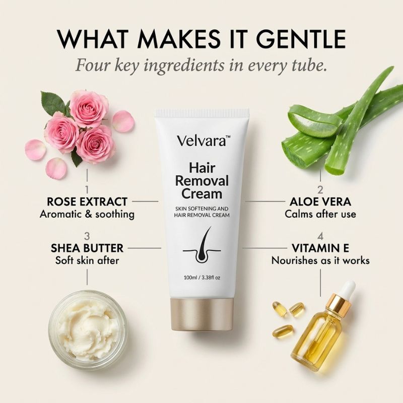 Velvara™ – Gentle Aromatic Skin-Softening Hair Removal Cream + 50% OFF