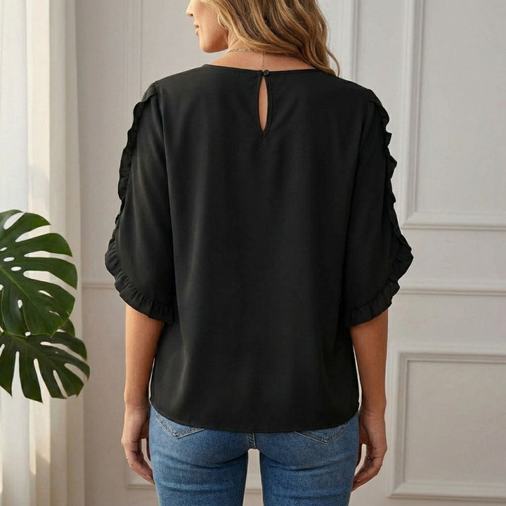 Fleurette™ – Ruffle Sleeve 3/4 Blouse for Women | Relaxed Fit | + 50% OFF