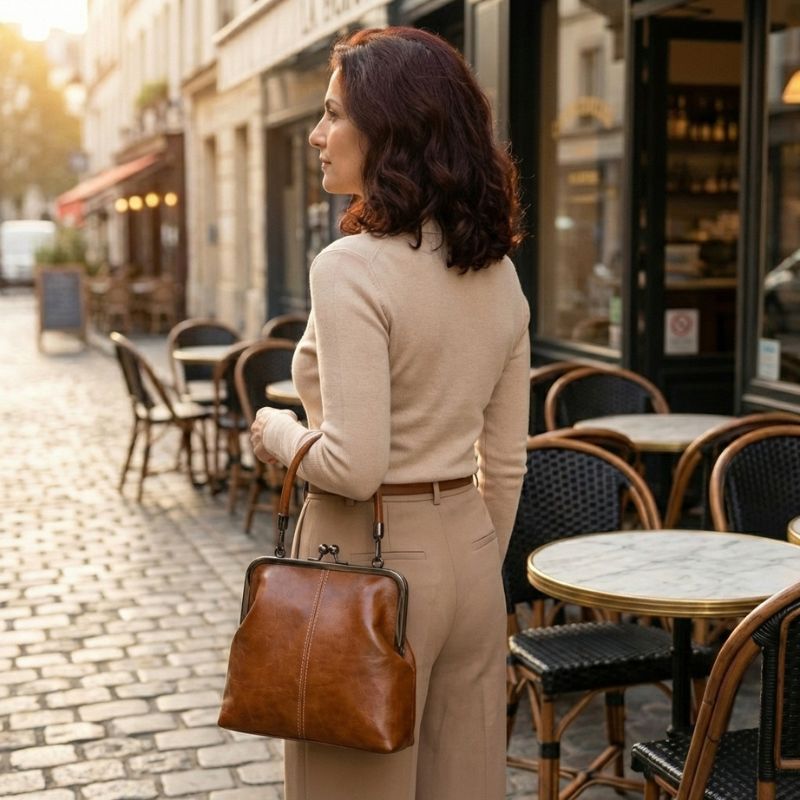 Claspelle™ – Vintage Kiss-Lock Convertible Crossbody Handbag + 50% OFF