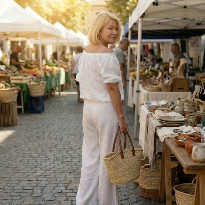 Easewick™ – Convertible Drawstring Top &amp; Wide-Leg Pants 2-Piece Set + 50% OFF