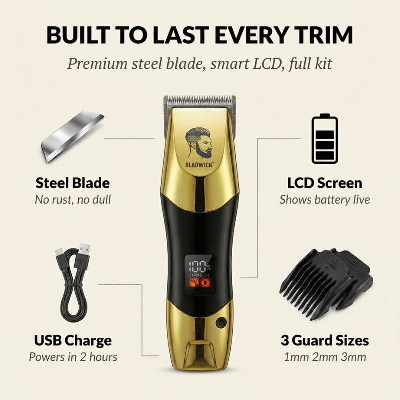 Bladwick™ – LCD Display, Stainless Steel Men&