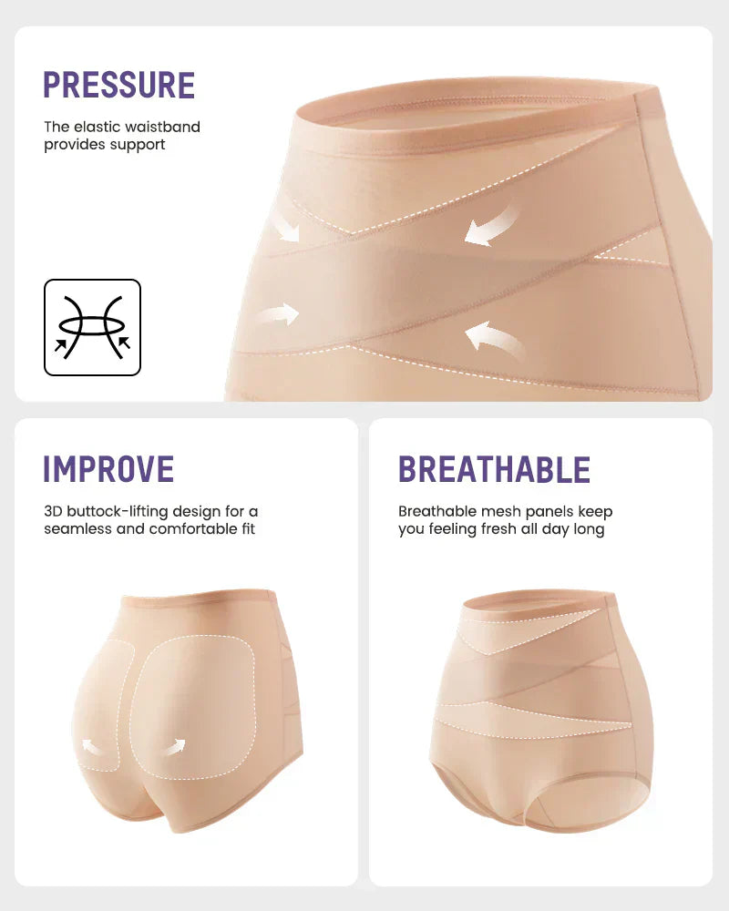 Silhova – High-Waist Cross-Compression Tummy Control Panties + 1+1  FREE
