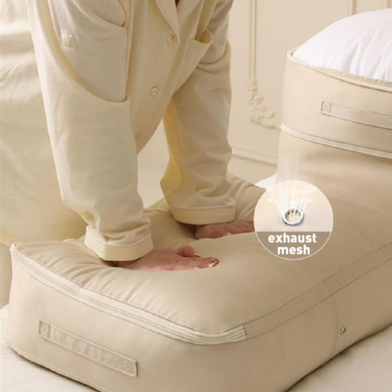 The AuraMax Compression Organizer - Ultra Space Saving, Self-Compression, and Large Khaki Size + 50% OFF