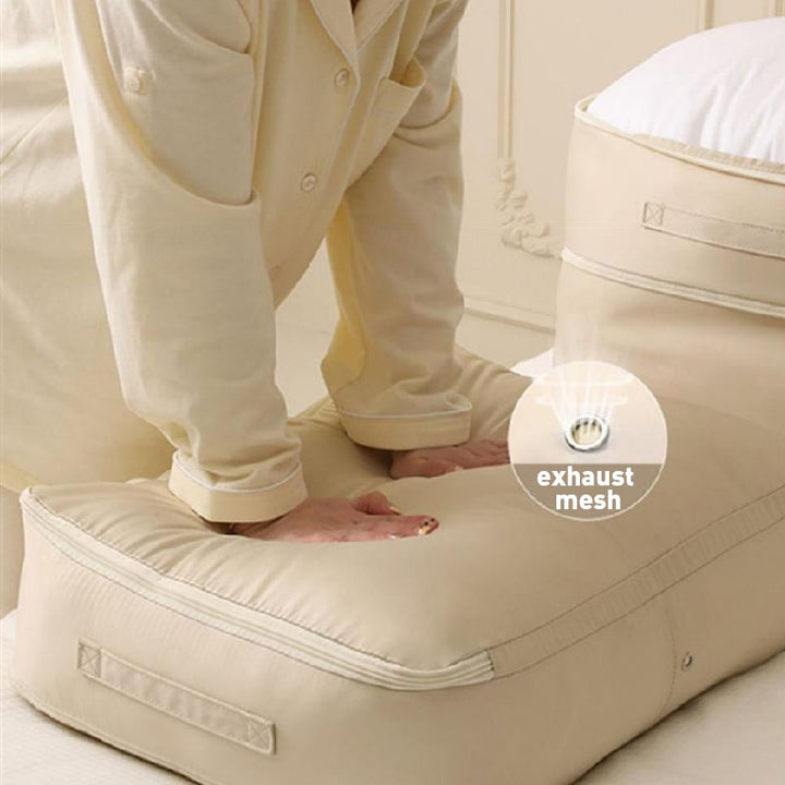 The AuraMax Compression Organizer - Ultra Space Saving, Self-Compression, and Large Khaki Size + 50% OFF