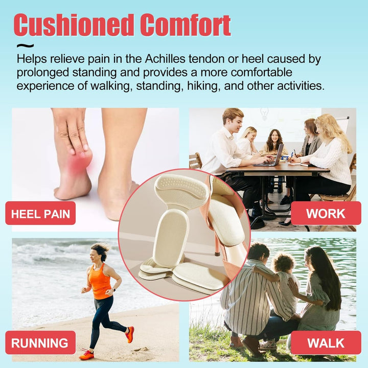 Hushstep™ – Cushioned Anti-Slip Heel Liners &amp; Forefoot Pads + 1+1 FREE