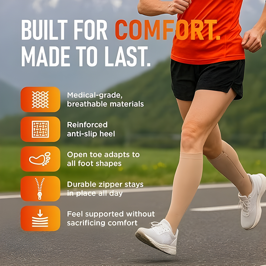 The FlexZip Compression Socks - Instant Comfort for Swelling &amp; Leg Fatigue + 50% OFF