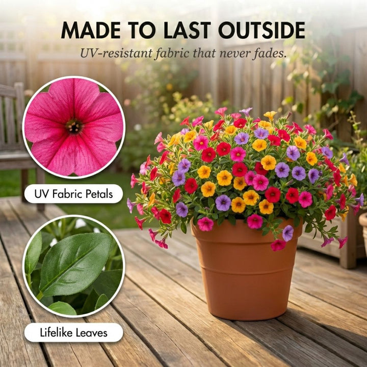 Bloomcroft™ – UV Resistant, No-Fade Colorful Artificial Outdoor Flowers + 50% OFF