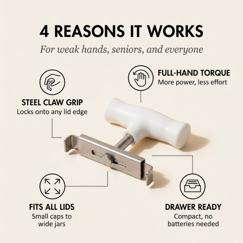 Torkwell™ – Adjustable Anti-Slip Jar &amp; Lid Opener for Weak Hands + 50% OFF