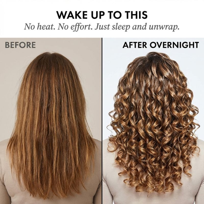 Curlnest™ – Heatless Overnight Curl Headband | No-Heat Hair Curler + 50% OFF